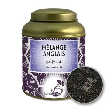 Thé noir MÉLANGE ANGLAIS VRAC Boîte métal 100g - LOMATEA