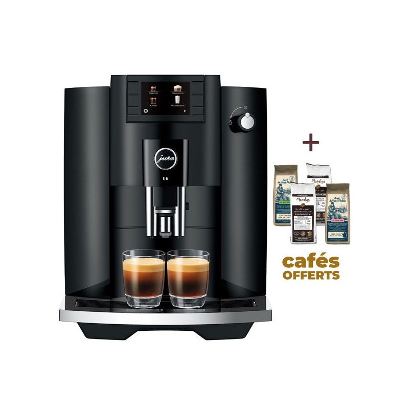 Machine à café E6 Piano Black (EC) 15437 JURA (4 x 250g de café offerts)