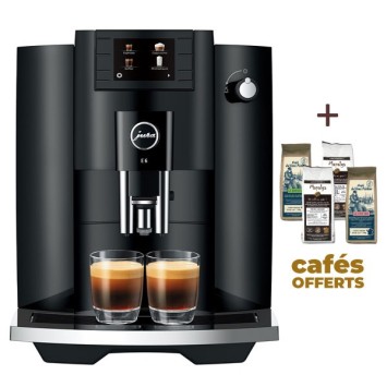 Machine à café E6 Piano Black (EC) 15437 JURA (4 x 250g de café offerts)