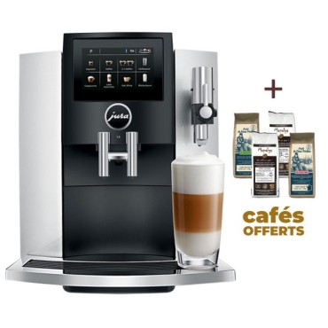 Machine à café S8 Moonlight Silver 15382 - JURA (4 x 250g de café offerts)