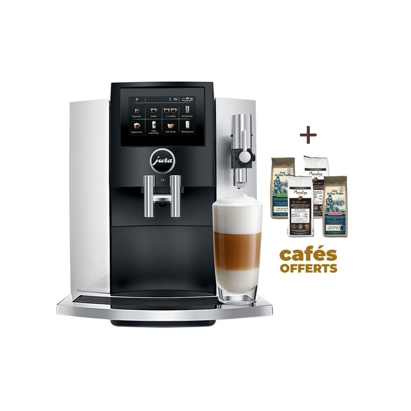 Machine à café S8 Moonlight Silver 15382 - JURA (4 x 250g de café offerts) Machine à café S8 Moonlight Silver 15382 - JURA (4 x 250g de café offerts)