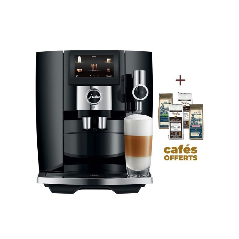 Machine à café J8 Piano Black 15457 - JURA (4 x 250g de café offerts)