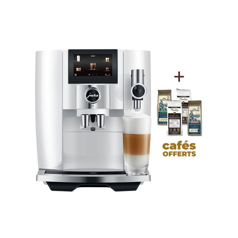 Machine à café J8 Piano White 15460 - JURA (4 x 250g de café offerts)