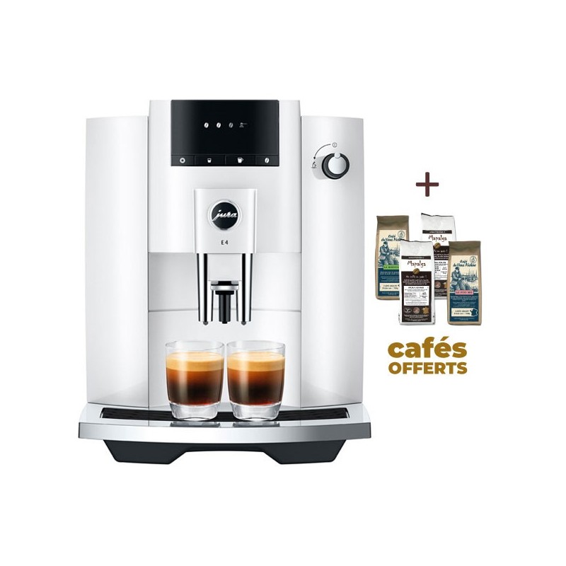 E4 Piano WHITE 15433 jura coffee machine (4 x 250g of coffee offered)