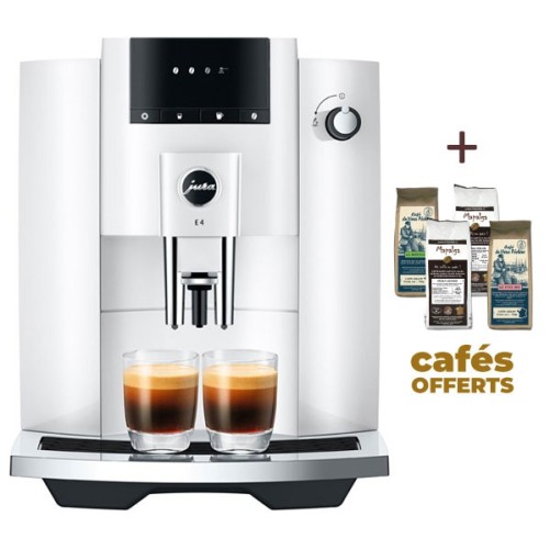 Machine à café E4 Piano White 15433 JURA (4 x 250g de café offerts)