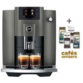 E6 Dark stainless steel coffee machine (EC) 15439 - Jura (4 x 250g of coffee offered)