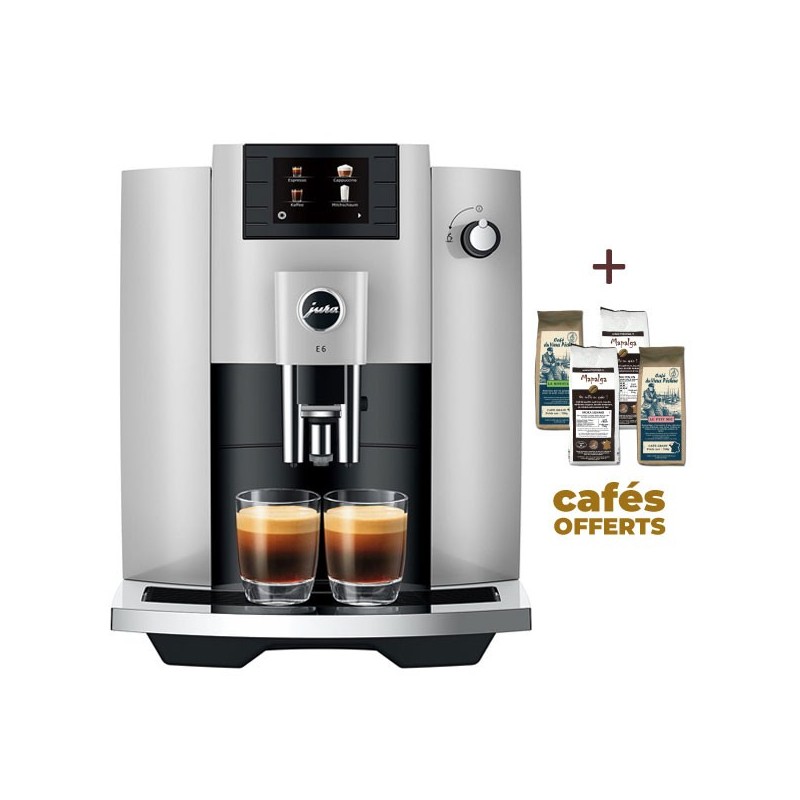 Machine à café E6 Platine (EC) 15440 - JURA (4 x 250g de café offerts)