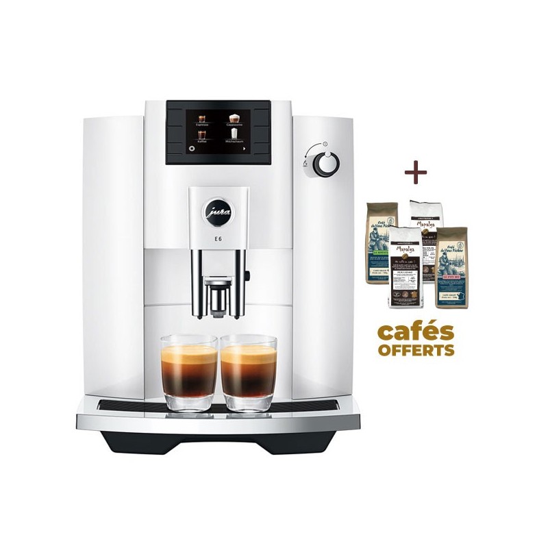 Machine à café E6 Piano White (EC) 15438 - JURA (4 x 250g de café offerts)