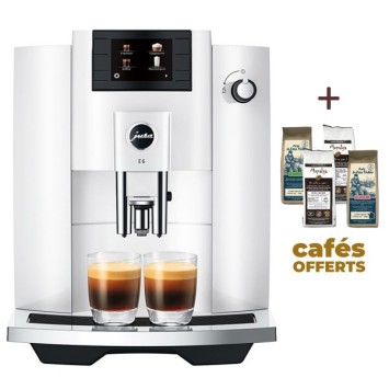 Machine à café E6 Piano White (EC) 15438 - JURA (4 x 250g de café offerts)