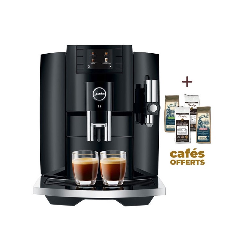 Machine à café E8 Piano Black (EB) 15355 - JURA (4 x 250g de café offerts)