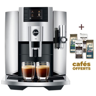 Machine à café E8 Chrome (EB) 15363 - JURA (4 x 250g de café offerts)