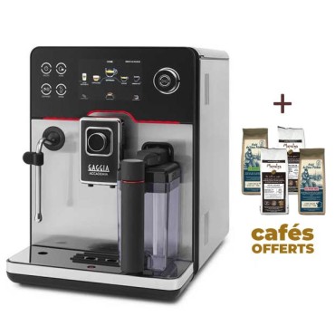 Machine à café automatique ACCADEMIA STAINLESS STEEL RI9782/01 - GAGGIA (4 x 250g de café offerts)