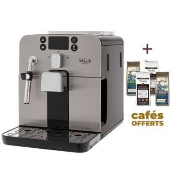 Machine à café automatique BRERA BLACK GAGGIA RI9305/11 (4 x 250g de café offerts)