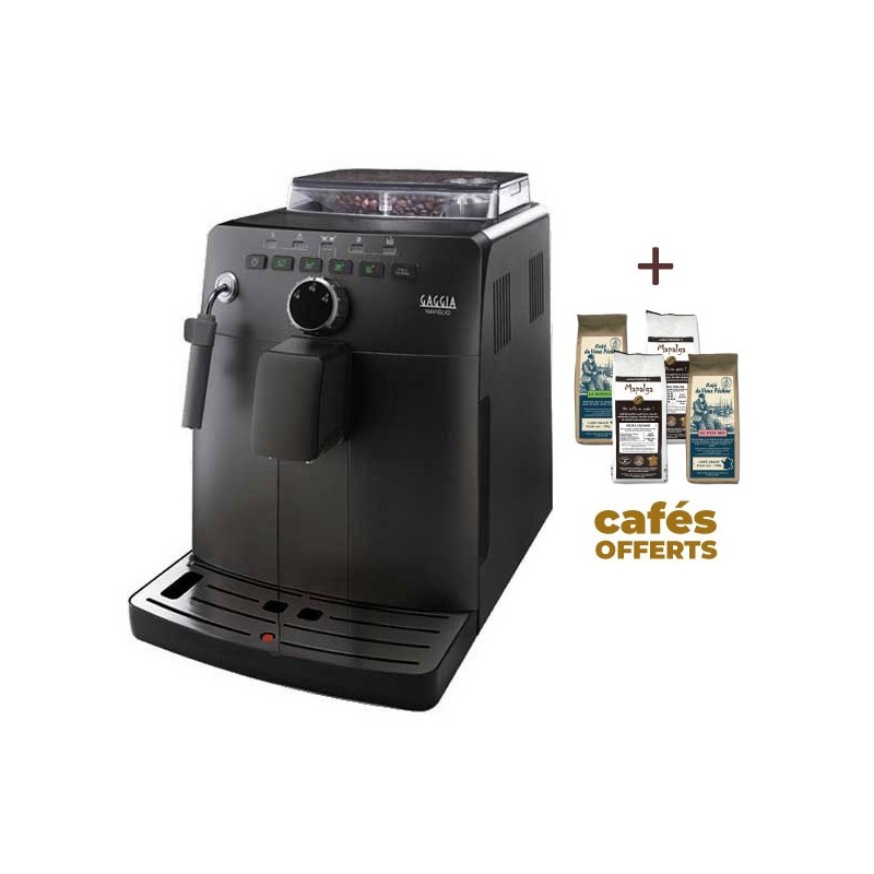 Machine à café automatique NAVIGLIO BLACK GAGGIA HD8749/01 (4 x 250g de café offerts)