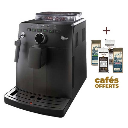 Machine à café automatique NAVIGLIO BLACK GAGGIA HD8749/01 (4 x 250g de café offerts)