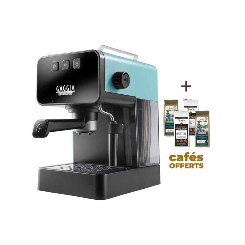 Machine à café ESPRESSO DELUXE RIVERWAY GREEN GAGGIA EG2111/66 (4 x 250g de café offerts)