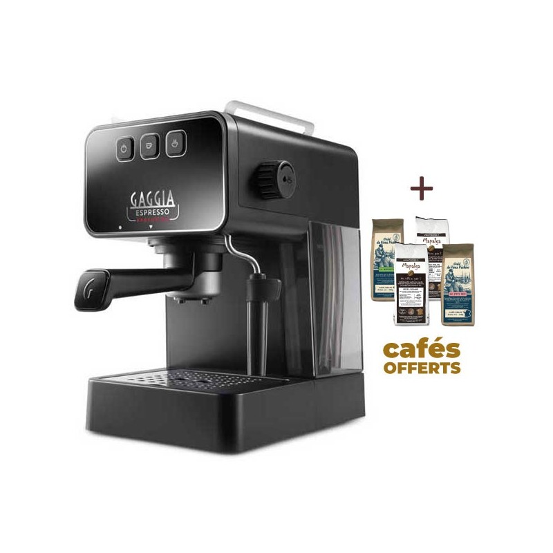 ESPRESSO EVOLUTION STONE BLACK GAGGIA EG2115/01 (4 x 250g de café offerts)