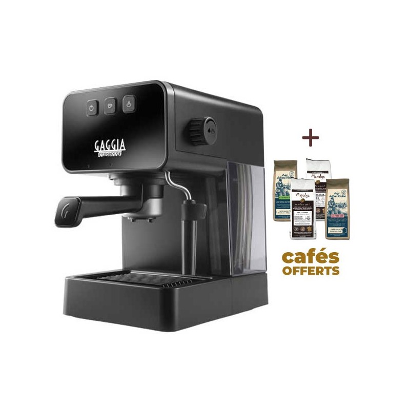 ESPRESSO STYLE STONE BLACK GAGGIA EG2111/01 (4 x 250g de café offerts) ESPRESSO STYLE STONE BLACK GAGGIA EG2111/01 (4 x 250g de café offerts)