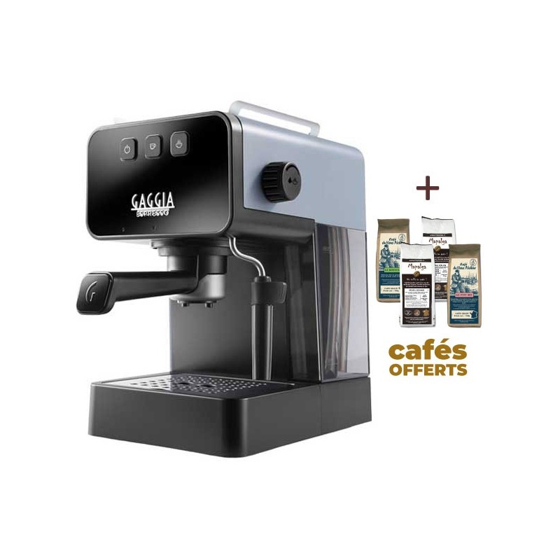 ESPRESSO DELUXE STORM GREY GAGGIA EG2111/64 (4 x 250g de café offerts)