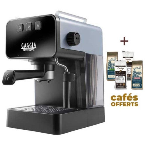 Machine à café ESPRESSO DELUXE STORM GREY GAGGIA EG2111/64 (4 x 250g de café offerts)