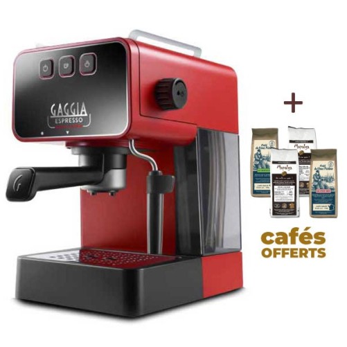 Machine à café ESPRESSO EVOLUTION LAVA RED GAGGIA EG2115/03 (4 x 250g de café offerts)