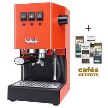Machine à café espresso CLASSIC E24 LOBSTER RED GAGGIA RI9481/19 (4 x 250g de café offerts)