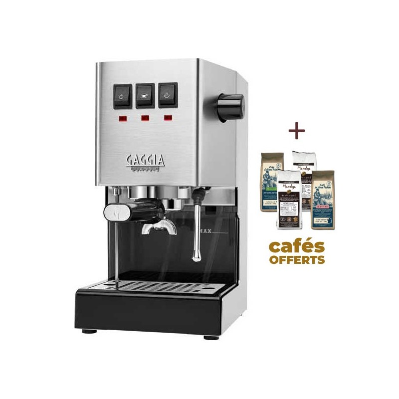 Machine à café espresso CLASSIC E24 INOX GAGGIA RI9481/11 (4 x 250g de café offerts) Machine à café espresso CLASSIC E24 INOX GAGGIA RI9481/11 (4 x 250g de café offerts)