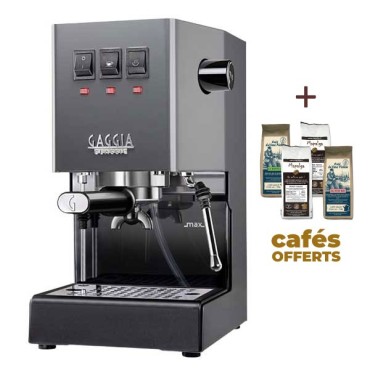 Machine à café espresso CLASSIC E24 INDUSTRIAL GREY GAGGIA RI9481/16 (4 x 250g de café offerts)