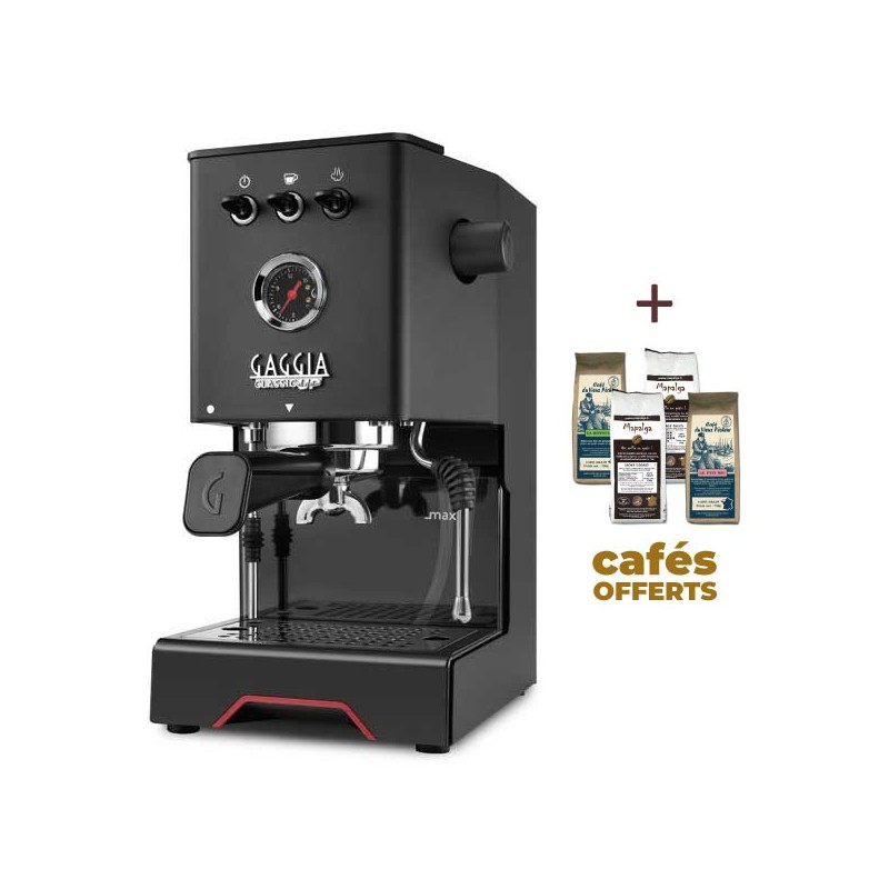 Machine à café espresso CLASSIC UP BLACK GAGGIA EG2500/10 (4 x 250g de café offerts) Machine à café espresso CLASSIC UP BLACK GAGGIA EG2500/10 (4 x 250g de café offerts)