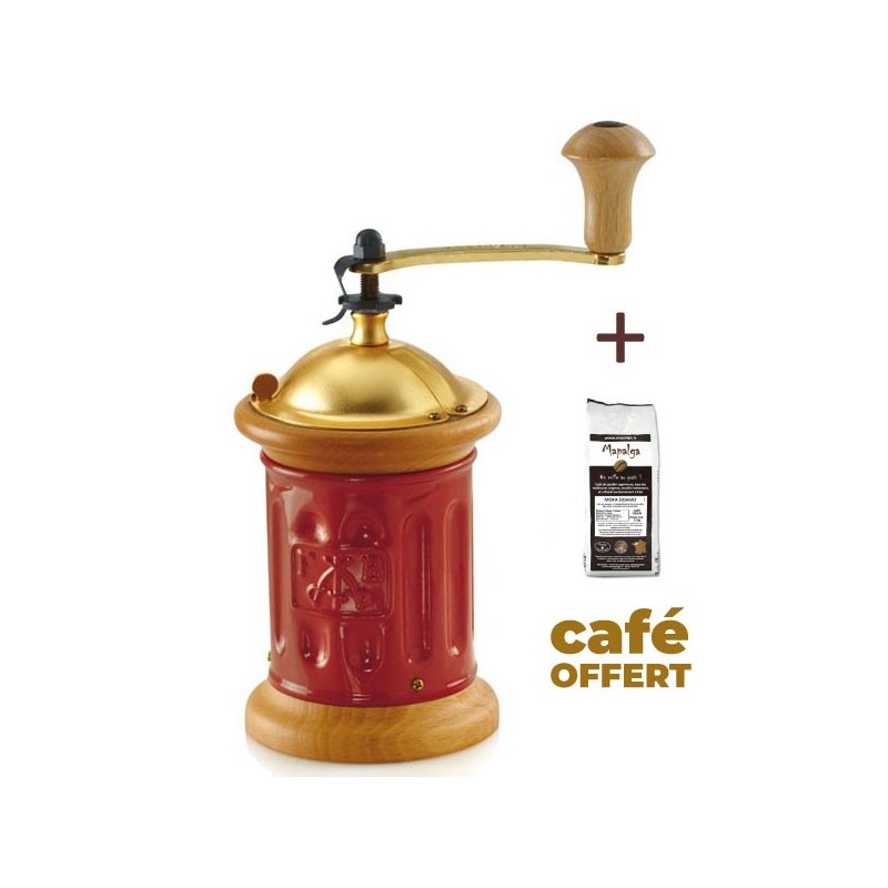 Moulin à café MC13RED - F32600 - TRE SPADE + 250g de café OFFERTS