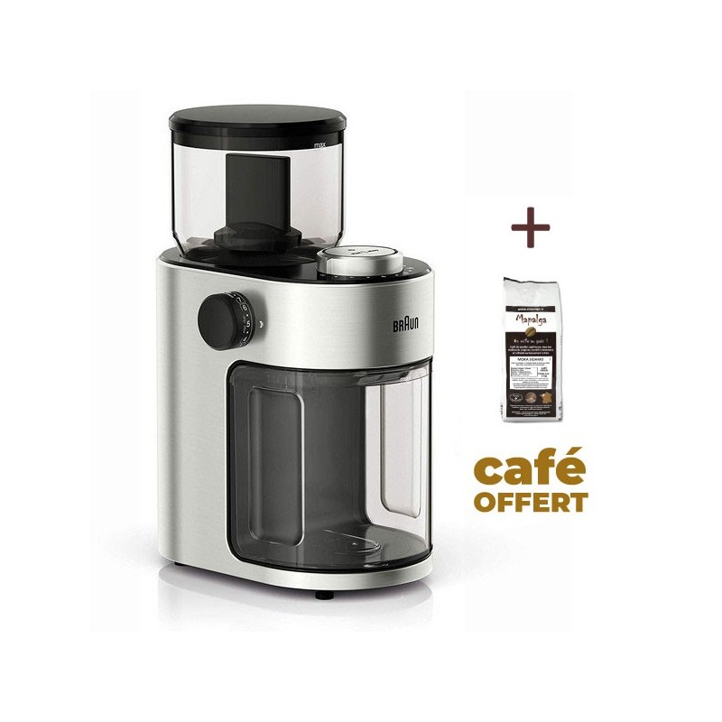 Moulin à café électrique Braun KG7070 + 250g de café OFFERTS