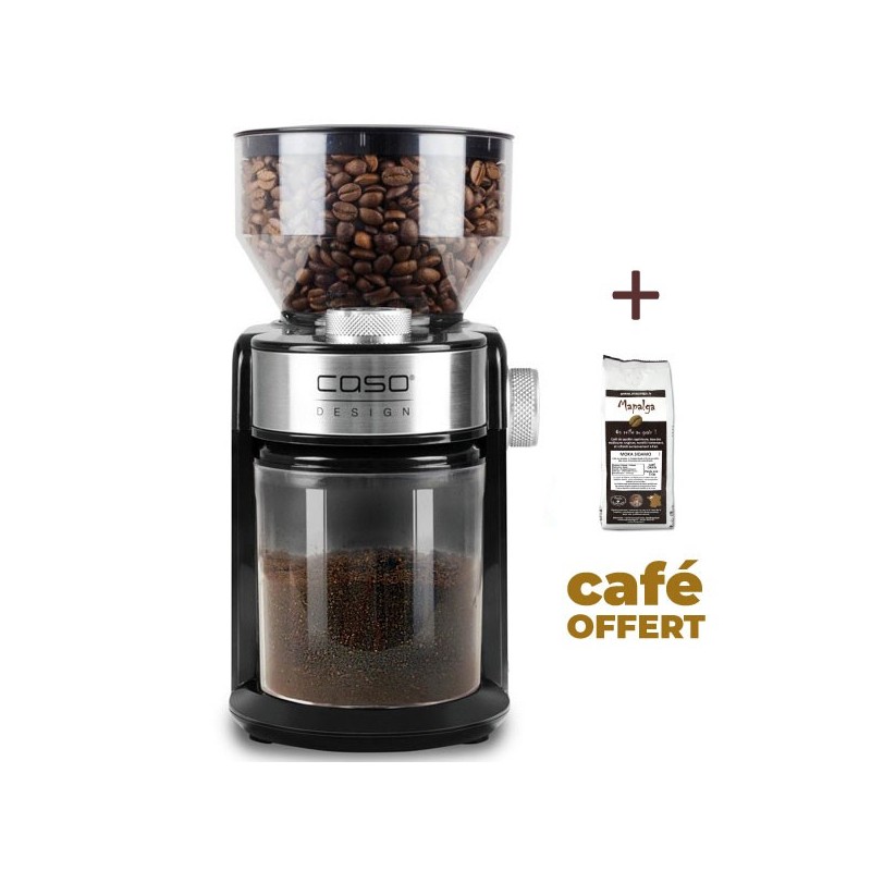 Moulin à café Barista Crema CASO + 250 g de café OFFERTS
