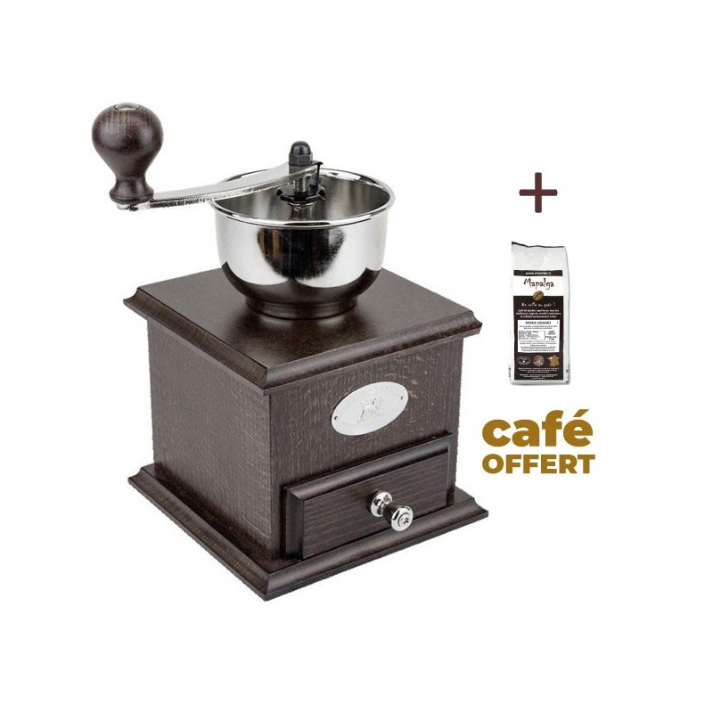 Moulin à café manuel Brésil bois teinté noyer - Peugeot + 250g de café OFFERTS Moulin à café manuel Brésil bois teinté noyer - Peugeot + 250g de café OFFERTS