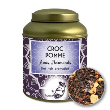 Thé noir CROC POMME VRAC Boîte métal 100g - LOMATEA