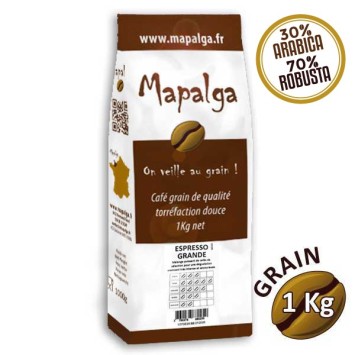 Café grain ESPRESSO GRANDE - 1 Kg - MAPALGA