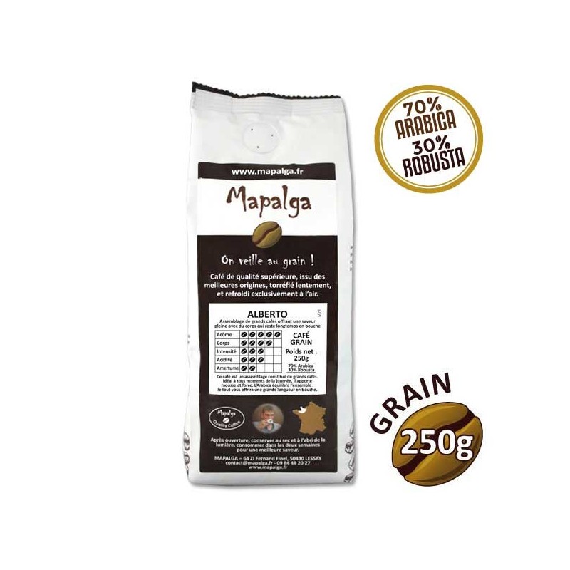 Café grain ALBERTO - 250g - MAPALGA Café grain ALBERTO - 250g - MAPALGA