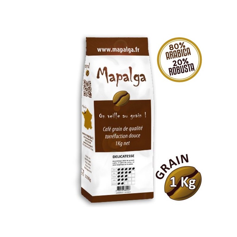 Café grain DELICATESSE - 1 Kg - MAPALGA