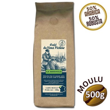 Café moulu LA BISTOULE 500g - CAFÉ DU VIEUX PÊCHEUR
