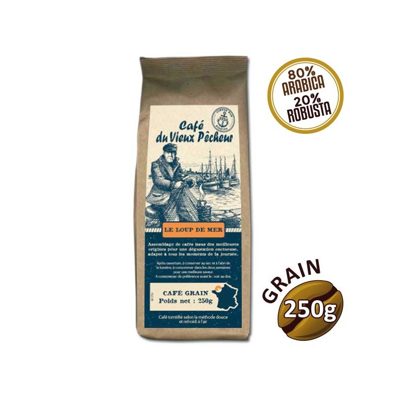 Coffee grain The sea wolf 250g - Café du Vieux fisherman Coffee grain The sea wolf 250g - Café du Vieux fisherman