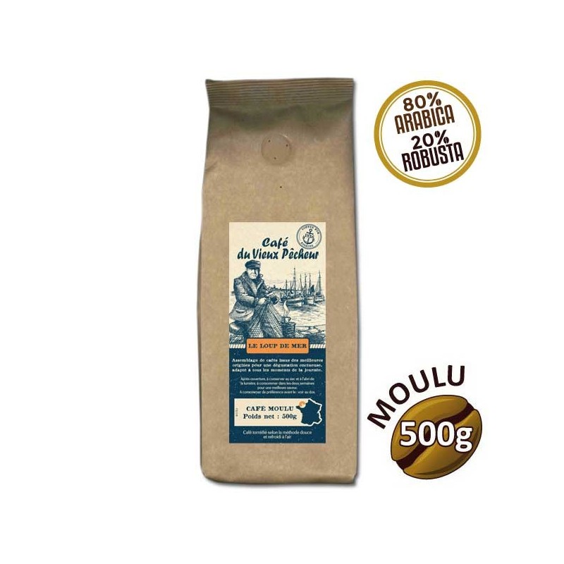 Coffee grounded wolf 500g - Café du Vieux fisherman Coffee grounded wolf 500g - Café du Vieux fisherman