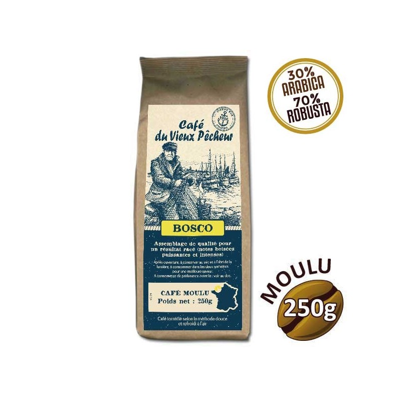 Bosco 250g ground coffee - Café du Vieux fisherman