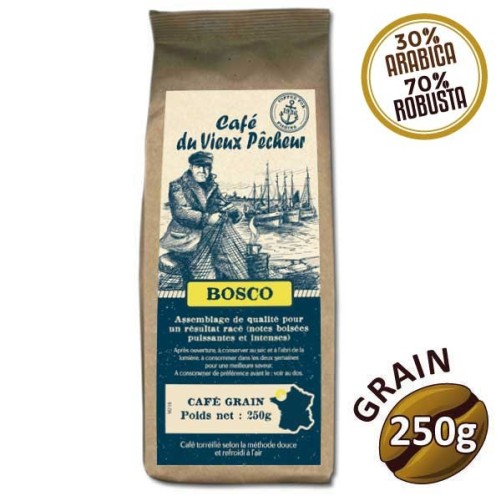 Café grain BOSCO 250g - CAFÉ DU VIEUX PÊCHEUR