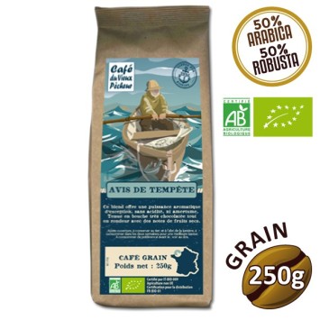 Café grain Blend AVIS DE TEMPÊTE BIO 250g - CAFÉ DU VIEUX PÊCHEUR