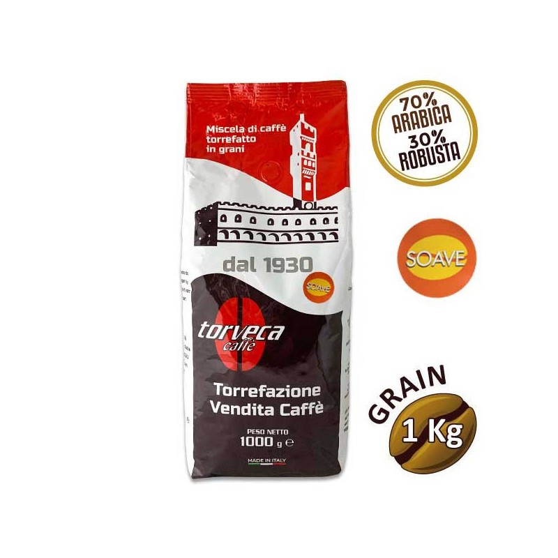 Café grain Soave - 1 Kg - TORVECA Café grain Soave - 1 Kg - TORVECA