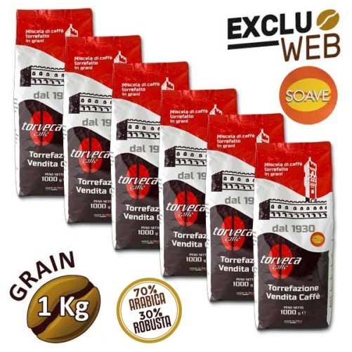 Pack x 5 Café grain Soave - 1 Kg - TORVECA