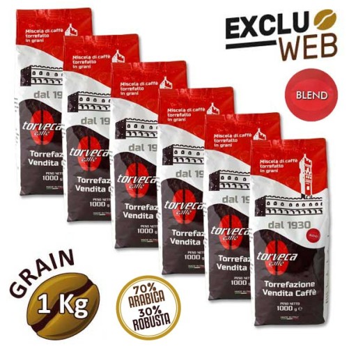 Pack x 6 Café grain Blend - 1 Kg - TORVECA