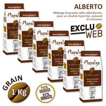 Pack x 6 Café grain ALBERTO - 1Kg - MAPALGA
