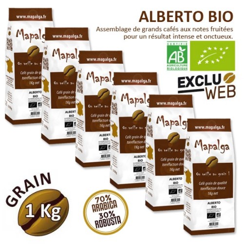 Pack X 6 Café Grain Alberto Organic - 1 kg - Mapalga