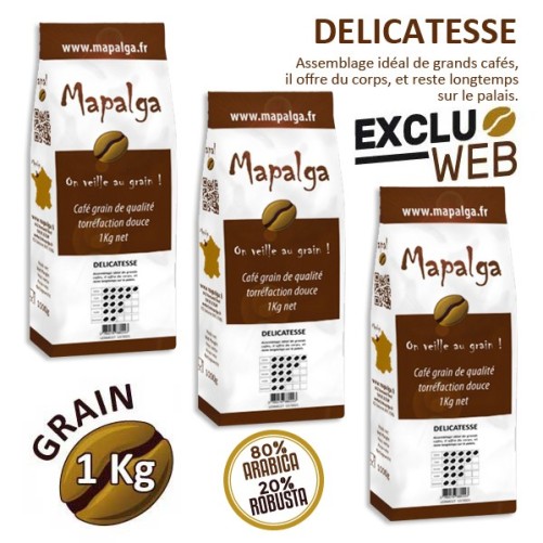 Pack X 3 Café Grain Delicacity - 1 kg - MAPALGA