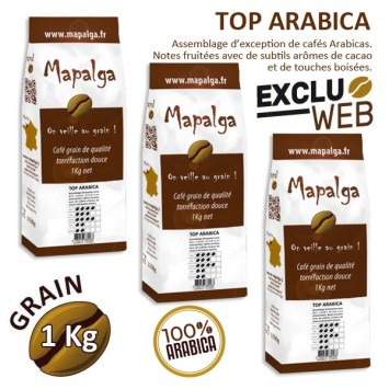 Pack x 3 Café grain TOP ARABICA - 1Kg - MAPALGA